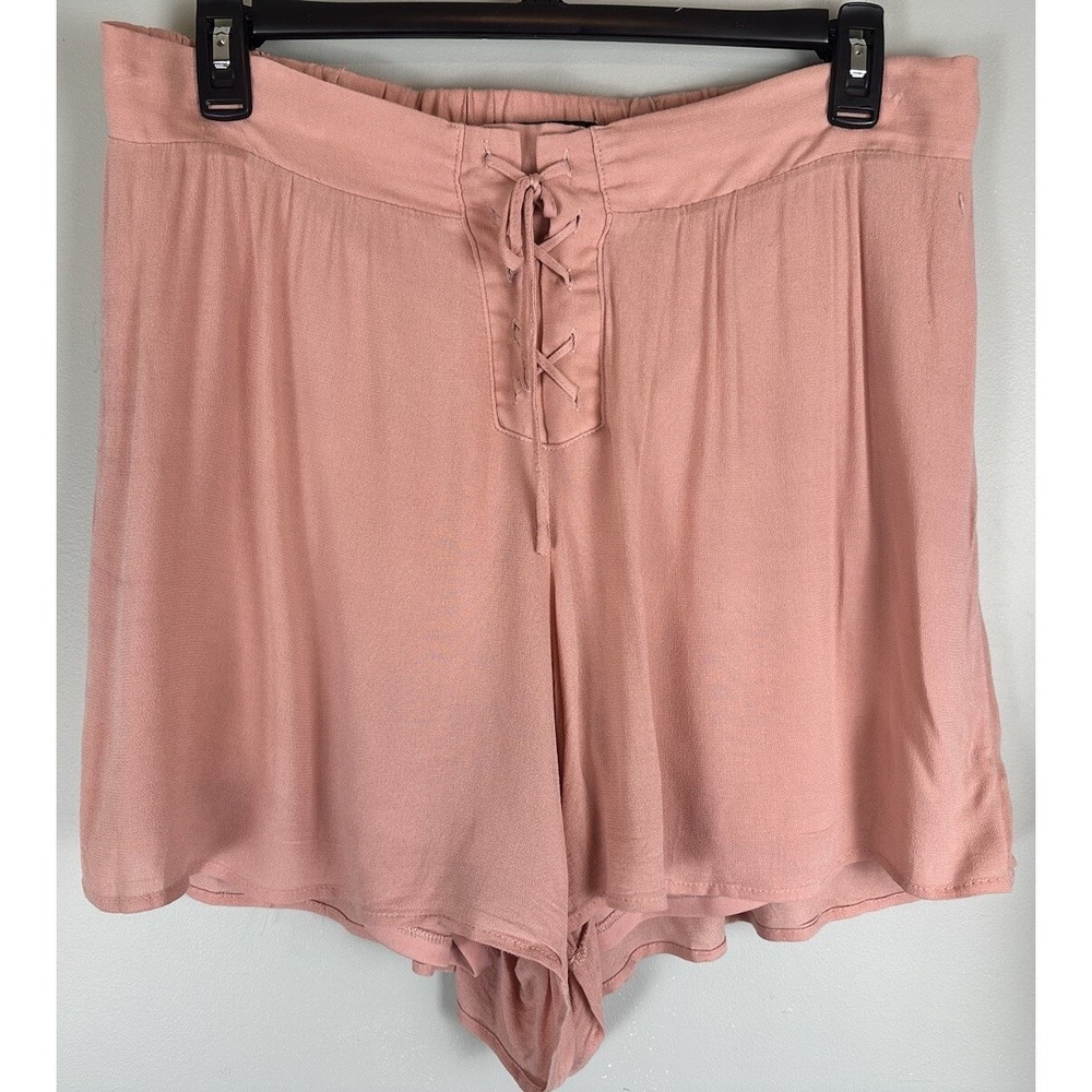 Torrid Plus Size Lace Up Elastic Waist Shorts Women's Size 1X